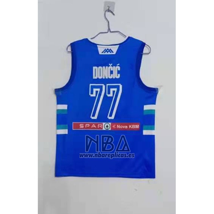 Camiseta Slovenia Luka Doncic NO 77 Tokyo 2021 Azul